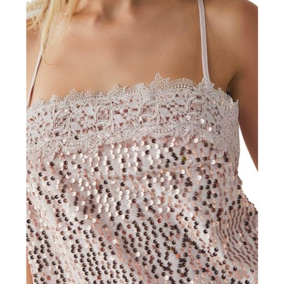 Free People that girl midi sequin slip dress NWOT size medium - Picture 2 of 6